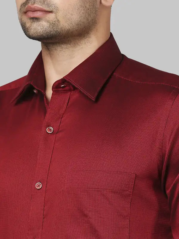 Men Slim Fit Red Shirt