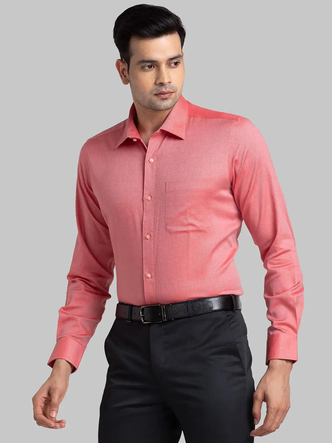 Men Fawn Contemporary Fit Structure  Cotton Full Sleeve Cutaway Collar Shirts
