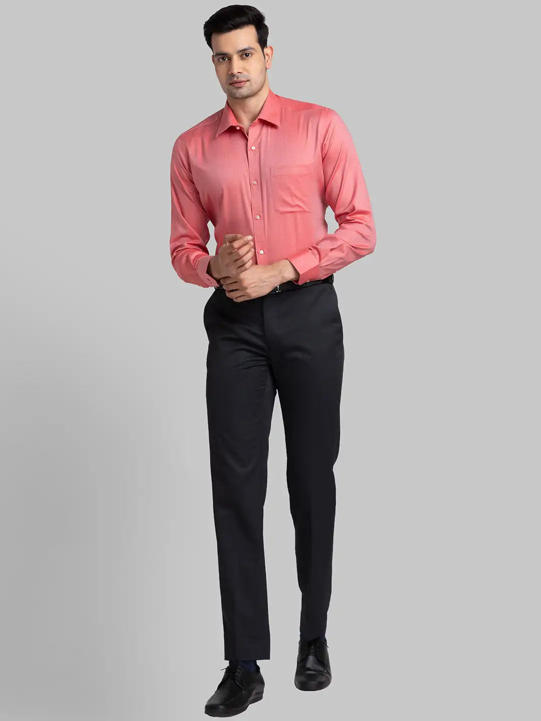 Men Fawn Contemporary Fit Structure  Cotton Full Sleeve Cutaway Collar Shirts