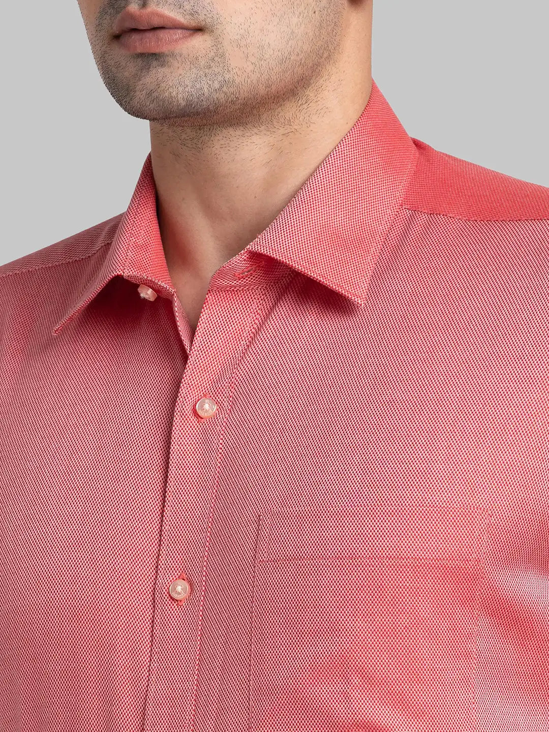 Men Fawn Contemporary Fit Structure  Cotton Full Sleeve Cutaway Collar Shirts