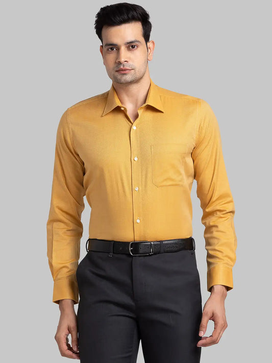 Men White Contemporary Fit Jacquard Cotton Full Sleeve Shirts