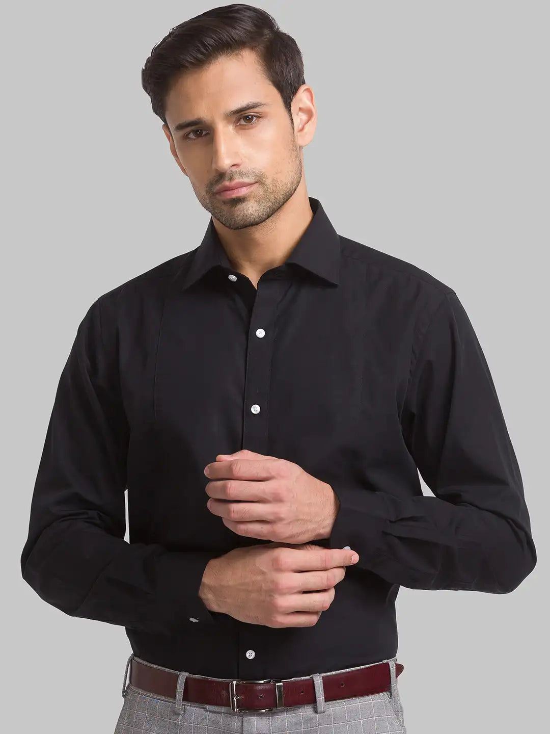 Men Slim Fit Brown Shirt