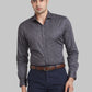 Men Petrol Slim Print Cotton Shirts