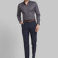 Men Petrol Slim Print Cotton Shirts