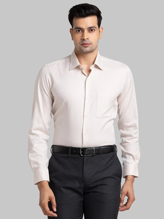 Raymond Men Blue Structure Contemporary Fit Cotton Shirt