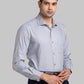 Men Petrol Contemporary Fit Structure Cotton Shirts