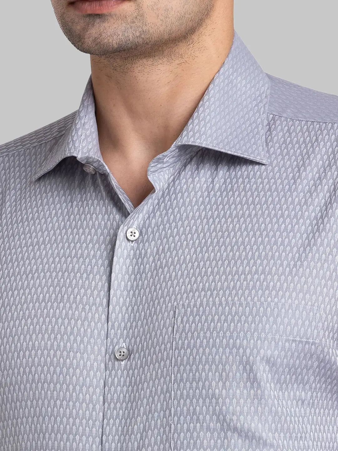 Men Petrol Contemporary Fit Structure Cotton Shirts