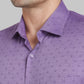 Men Yellow Contemporary Fit Structure Cotton Shirts