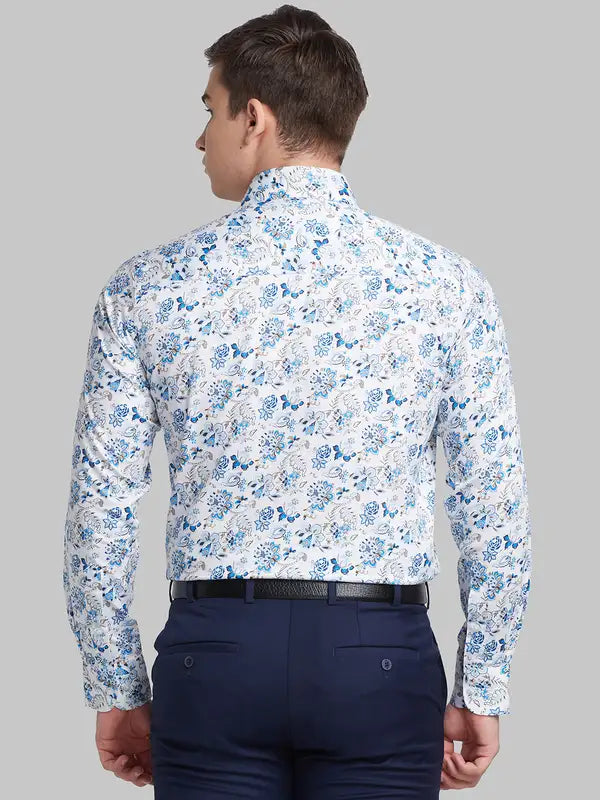 Men Slim Fit Blue Shirt