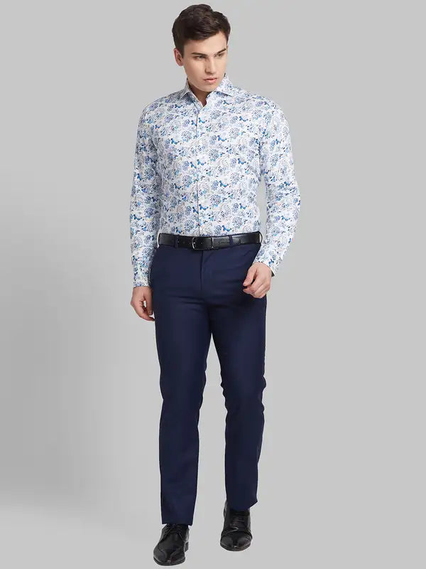 Men Slim Fit Blue Shirt