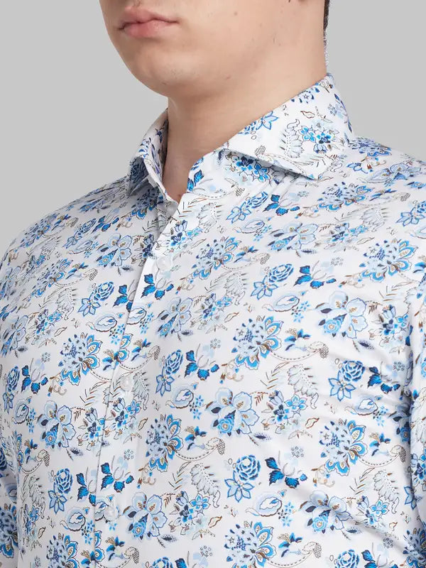 Men Slim Fit Blue Shirt