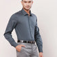 Raymond Men Violet Stripe Contemporary Fit Cotton Cutaway Collar Shirt