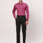 Raymond Men Grey Stripe Contemporary Fit Cotton Cutaway Collar Shirt