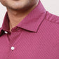 Raymond Men Grey Stripe Contemporary Fit Cotton Cutaway Collar Shirt
