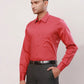 Raymond Men Green Stripe Contemporary Fit Cotton Cutaway Collar Shirt