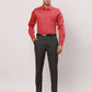 Raymond Men Green Stripe Contemporary Fit Cotton Cutaway Collar Shirt