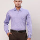 Raymond Men Violet Stripe Contemporary Fit Cotton Cutaway Collar Shirt