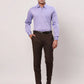 Raymond Men Violet Stripe Contemporary Fit Cotton Cutaway Collar Shirt