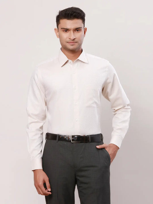 Raymond Men Violet Stripe Contemporary Fit Cotton Shirt