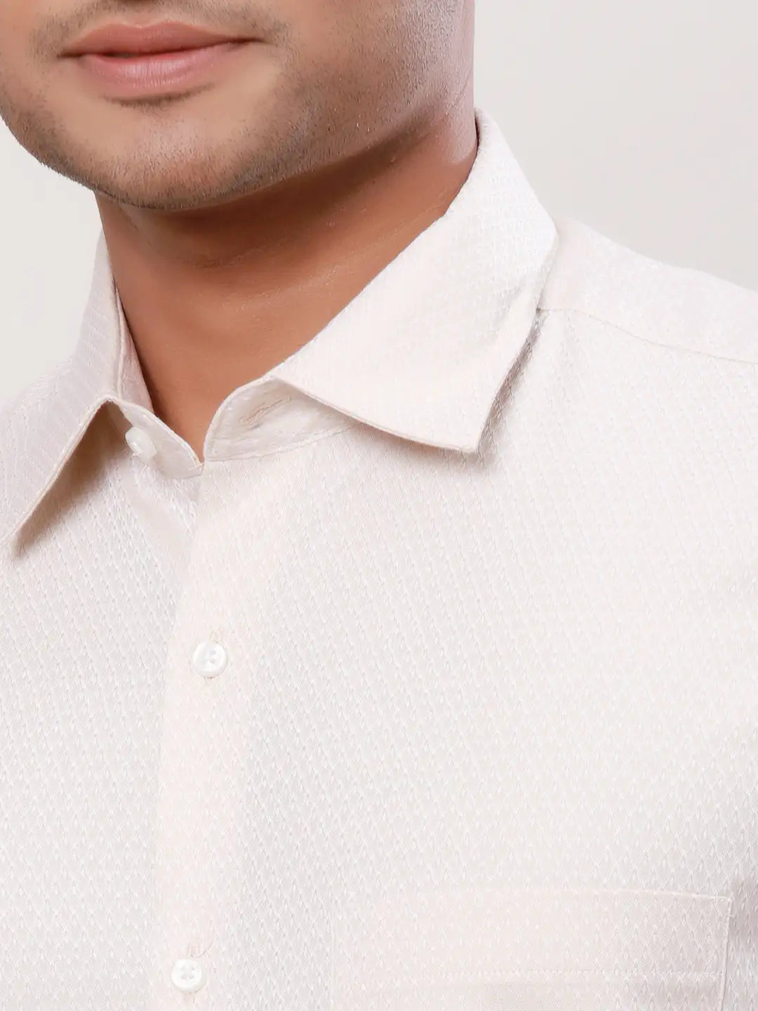 Raymond Men Violet Stripe Contemporary Fit Cotton Shirt