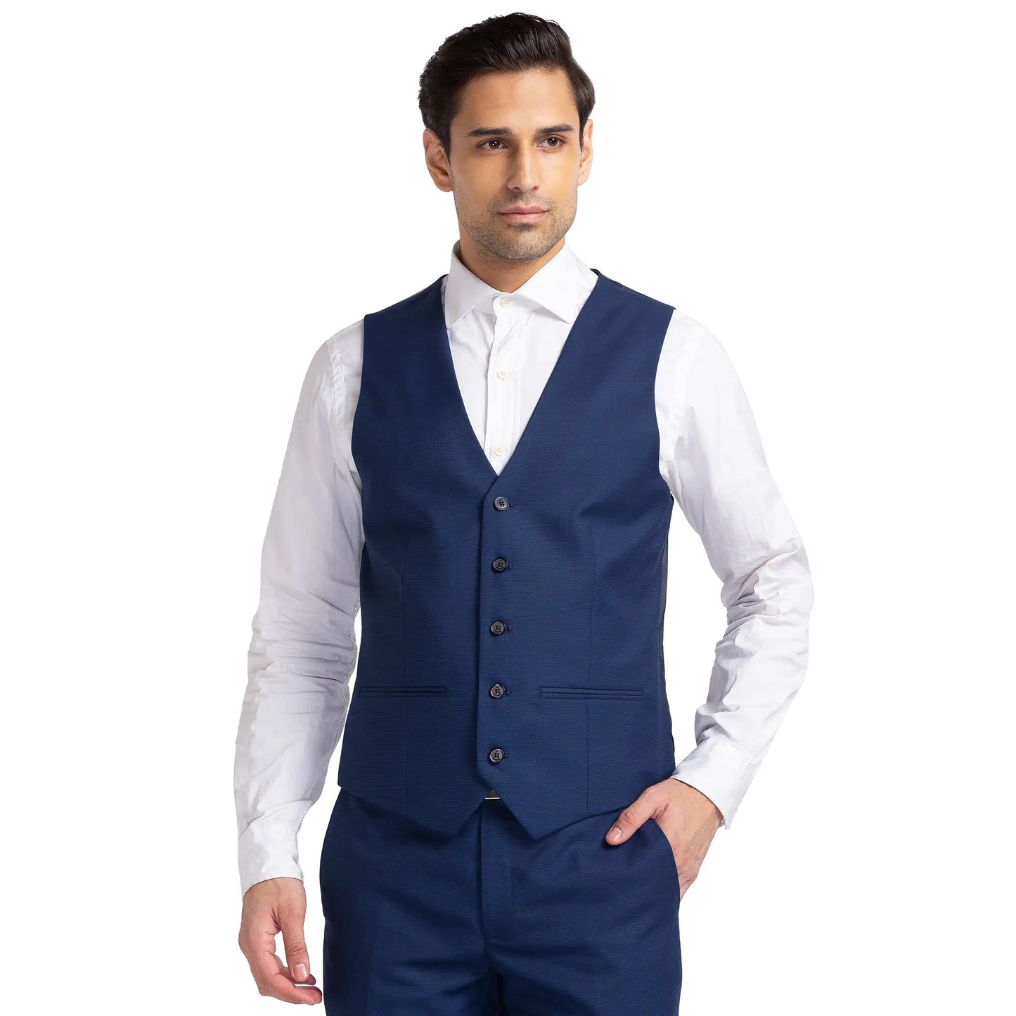 Men Regular Fit Light Grey Trouser