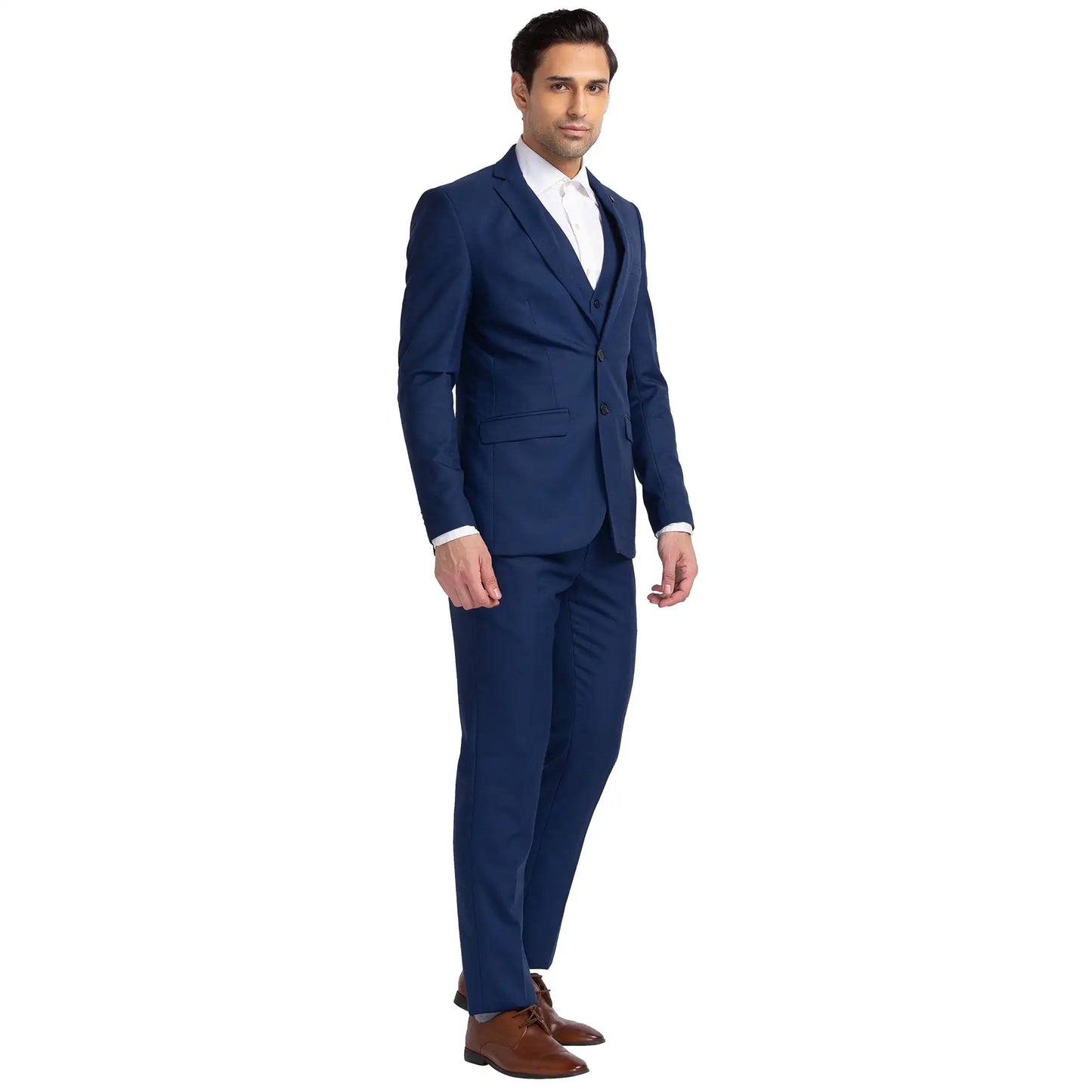 Men Regular Fit Light Grey Trouser