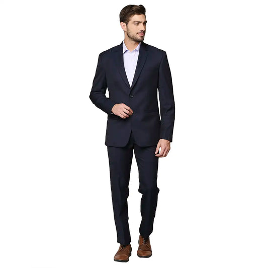 Men Contemporary Fit Dark Blue Suit