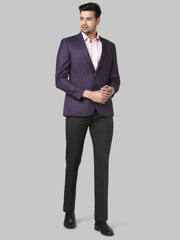 Men Slim Fit Black Jacket