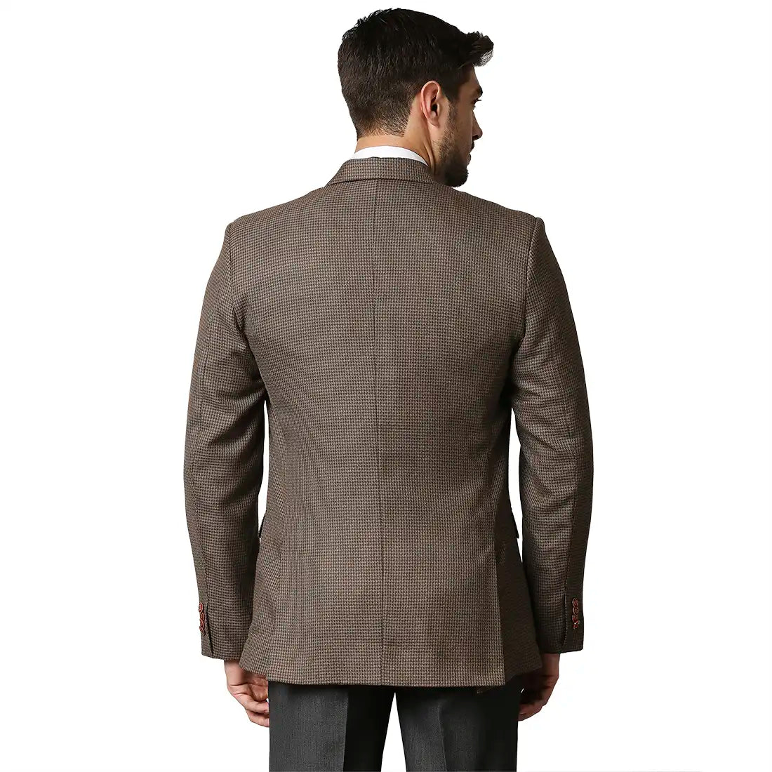 Men Contemporary Fit Dark Blue Blazer