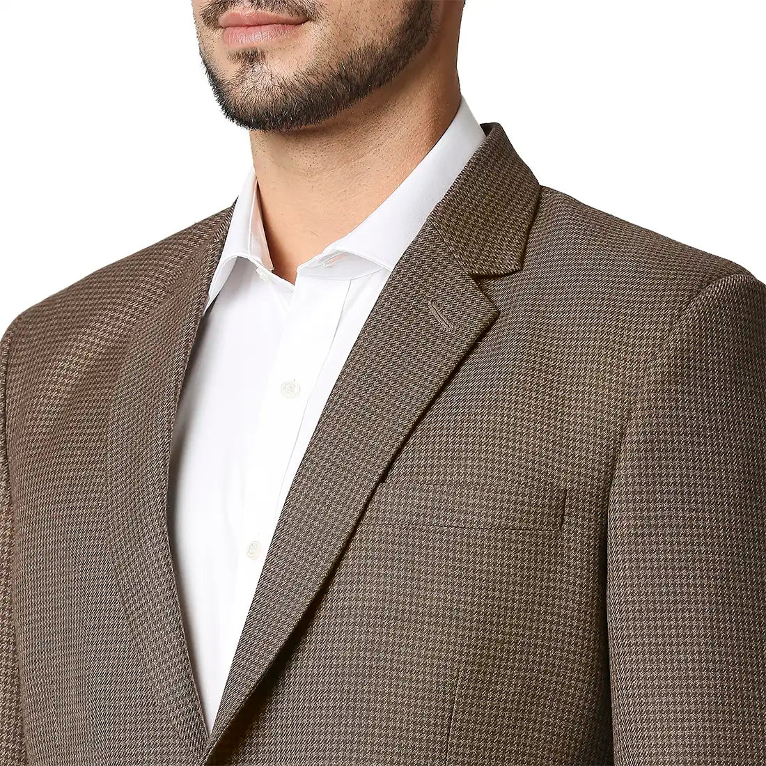 Men Contemporary Fit Dark Blue Blazer