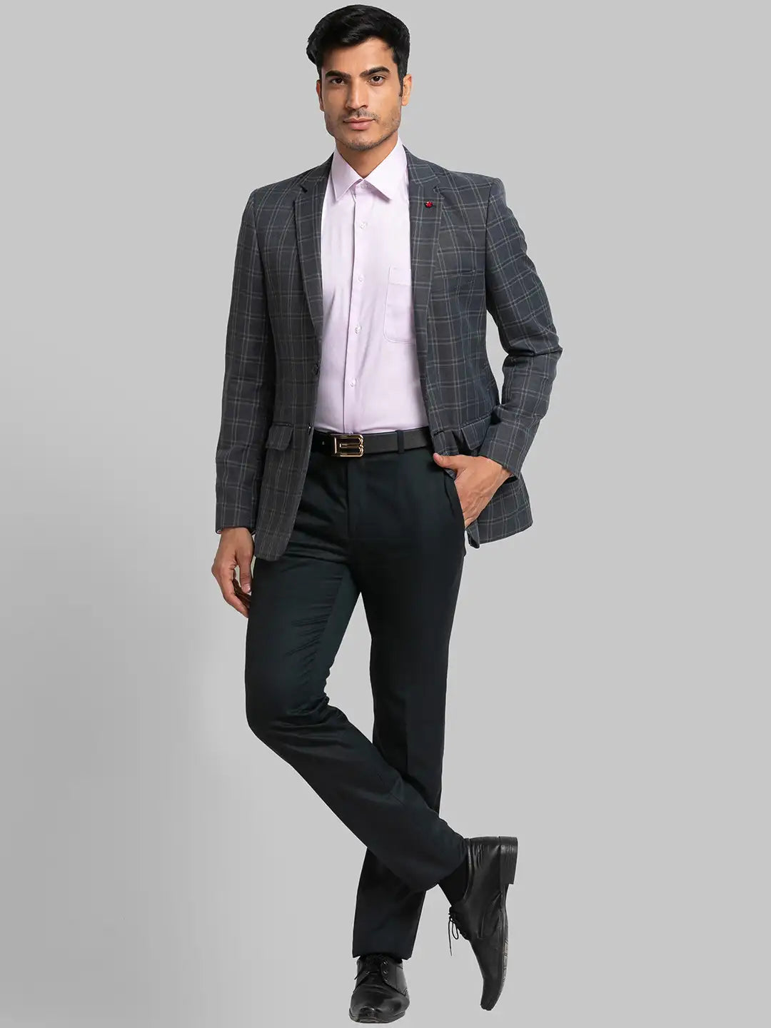 Men Regular Fit Dark Blue Shirt