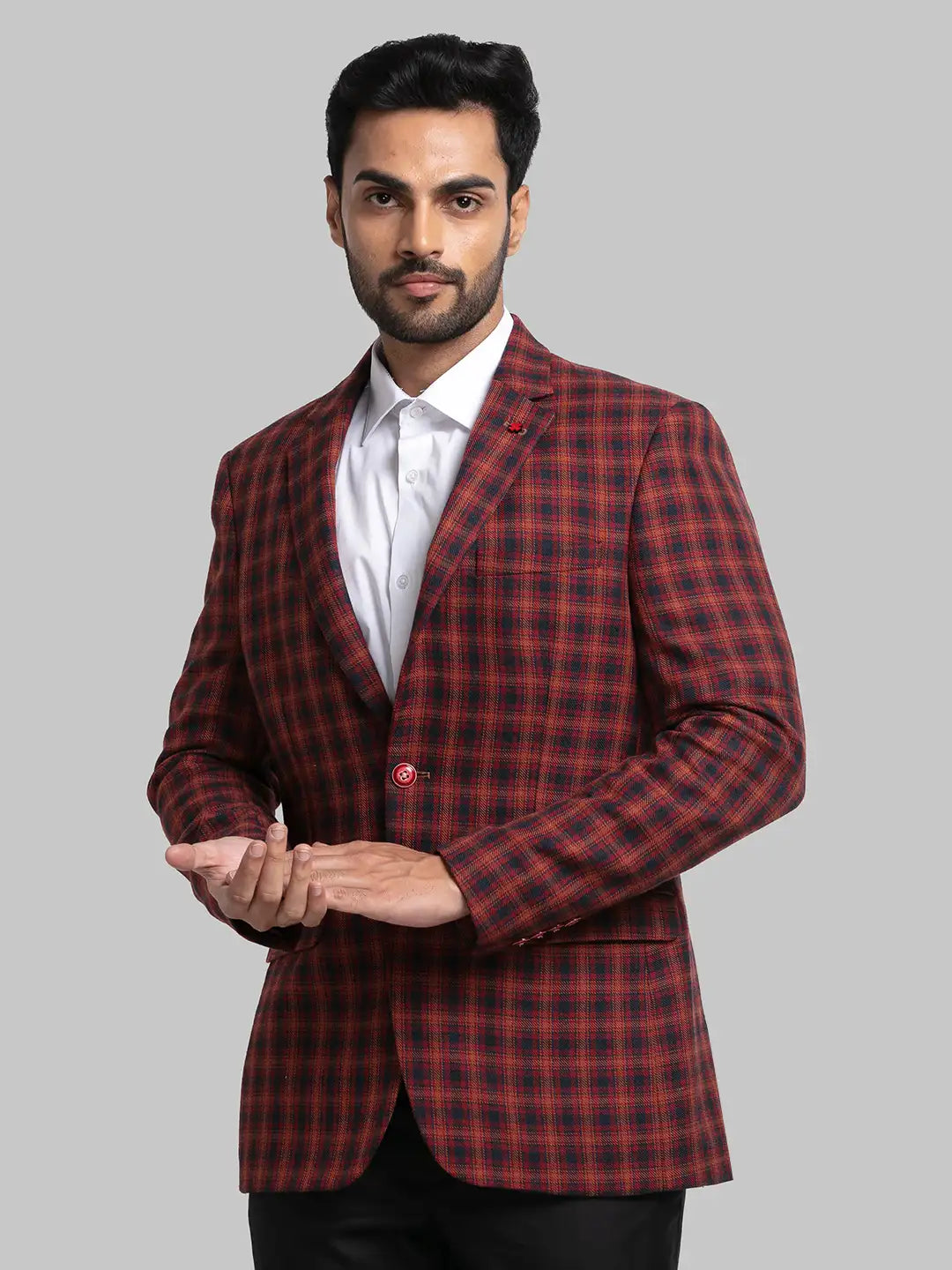 Men Regular Fit Blue Jacket