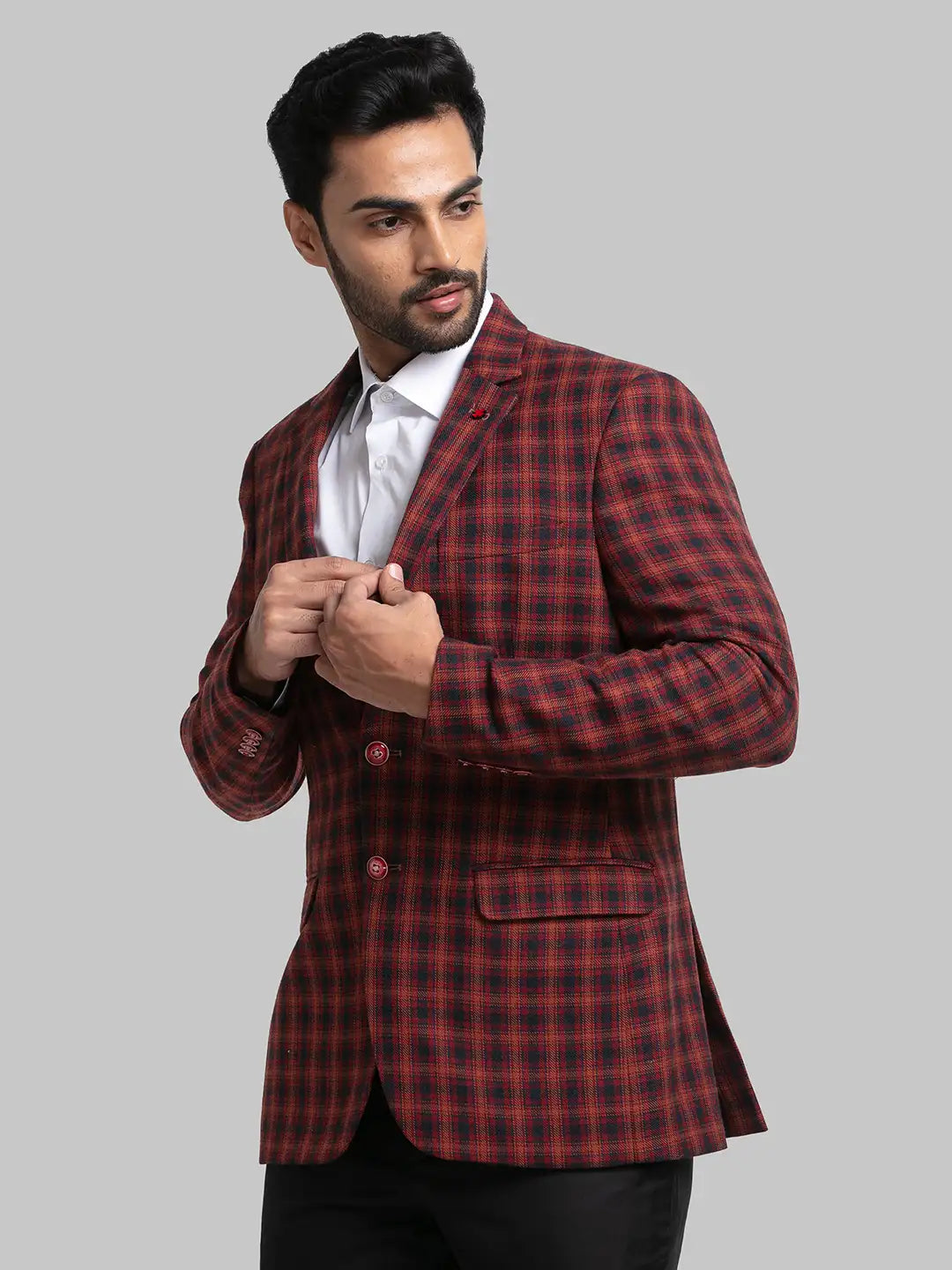 Men Regular Fit Blue Jacket