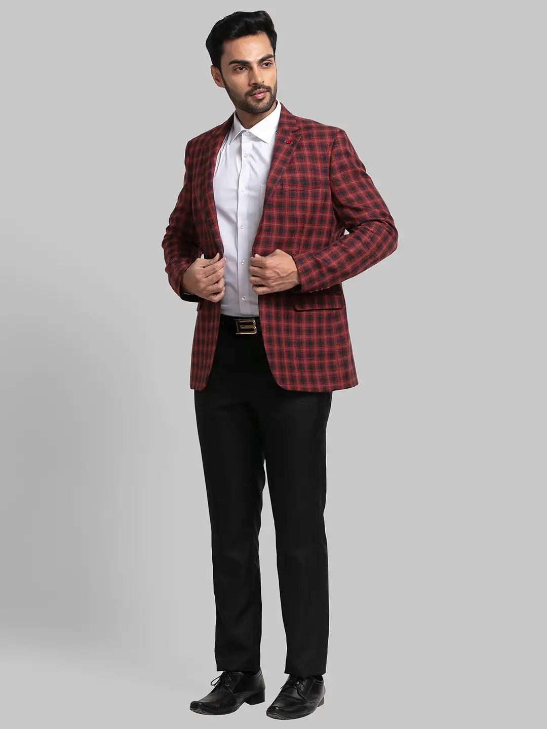 Men Regular Fit Blue Jacket