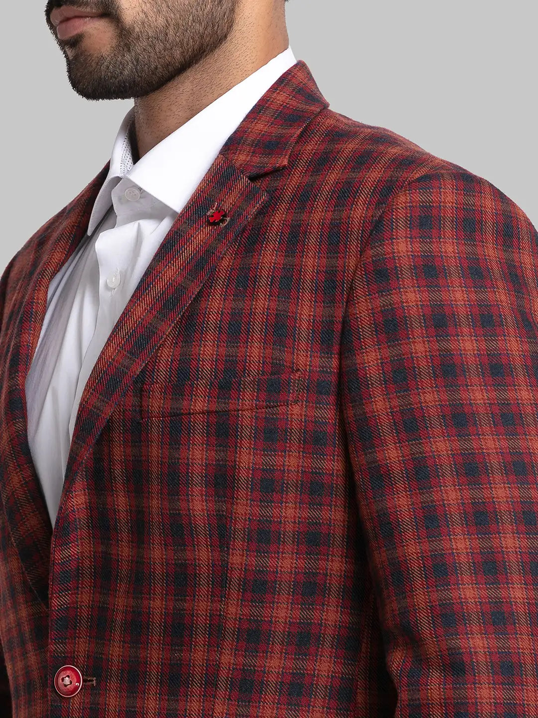 Men Regular Fit Blue Jacket