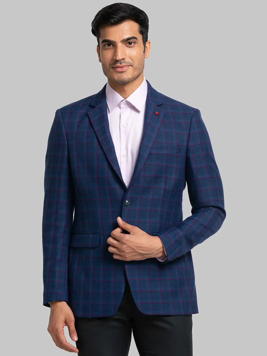 Men Regular Fit Black Blazer