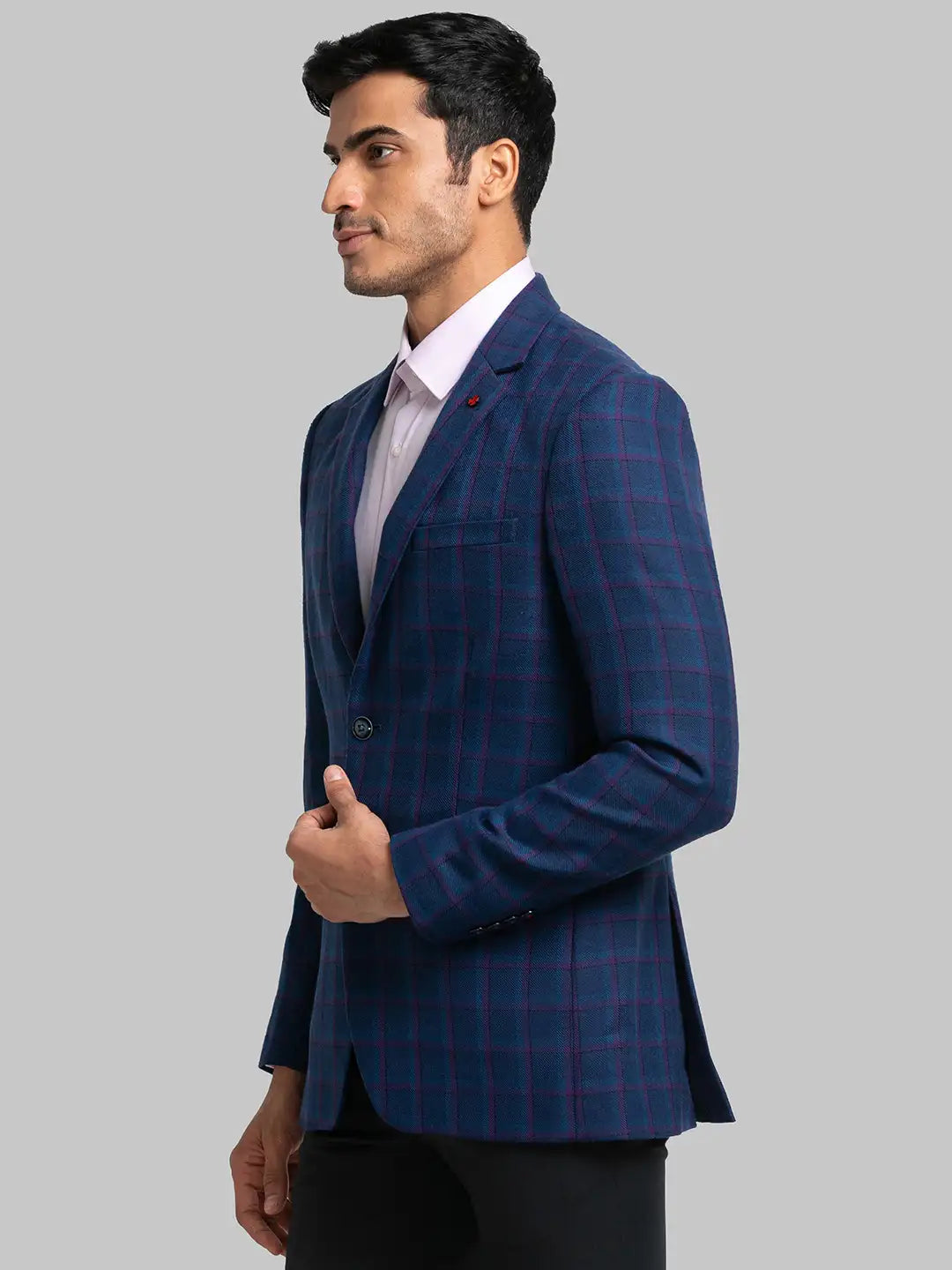 Men Regular Fit Black Blazer