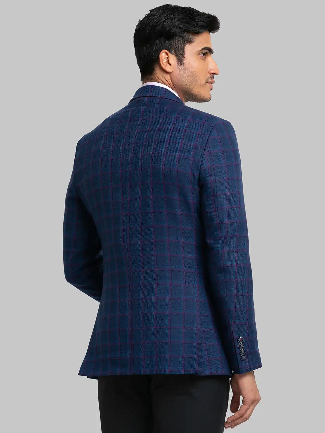 Men Regular Fit Black Blazer