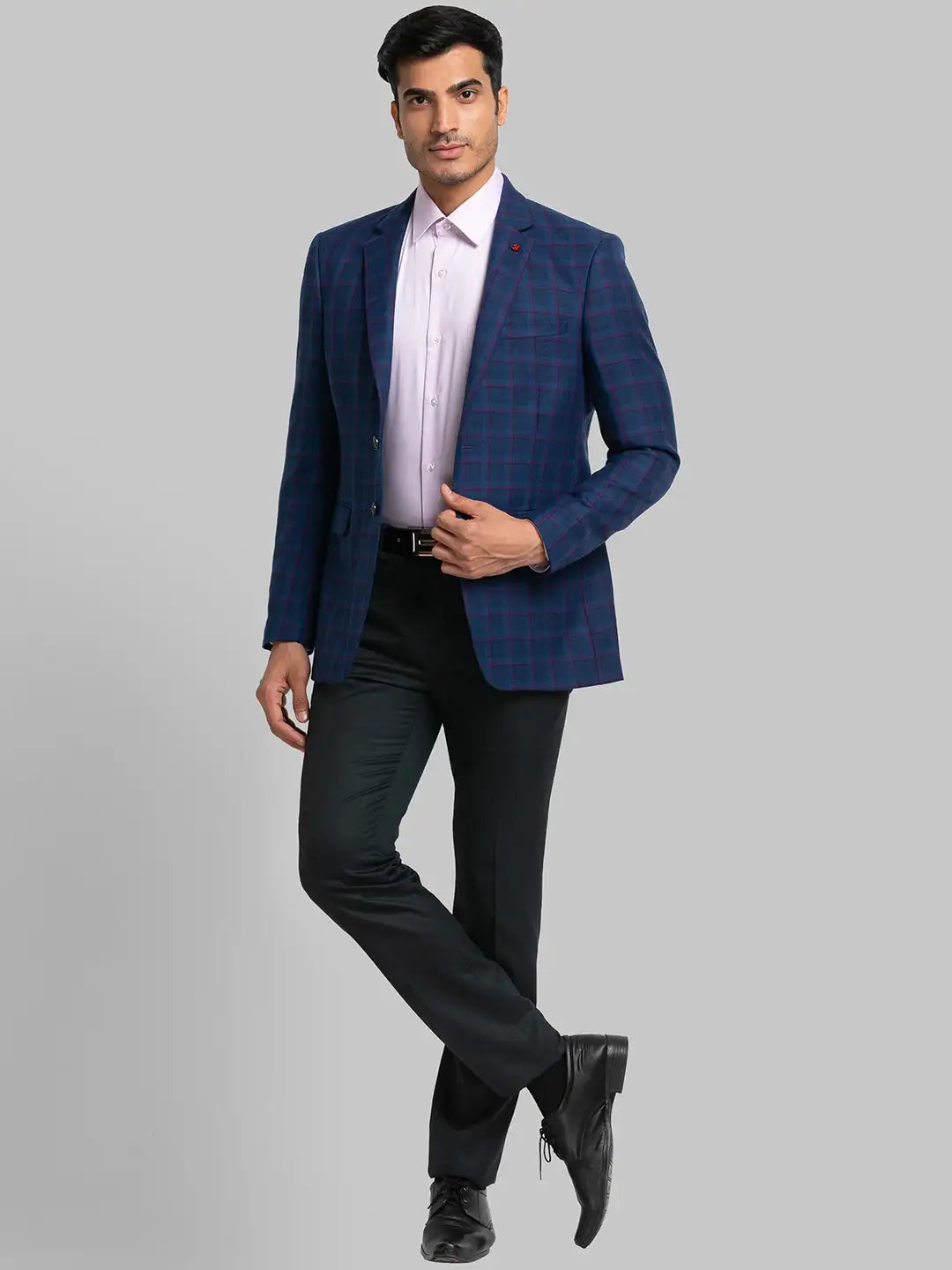Men Regular Fit Black Blazer