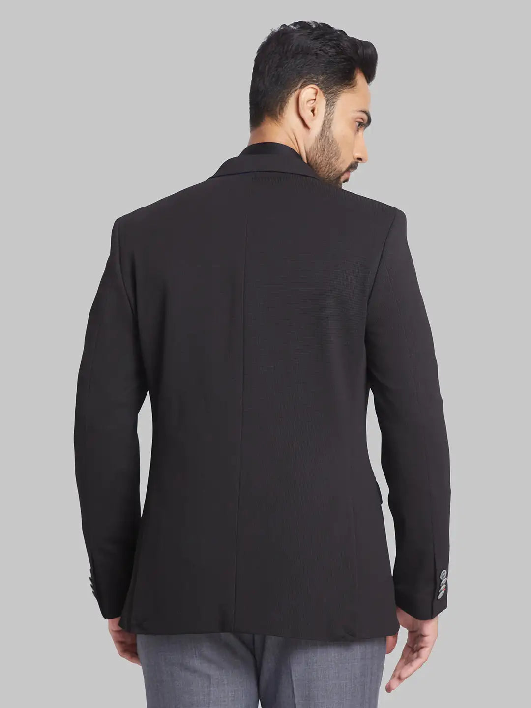 Raymond Men Red Solid Contemporary Fit Terylene Blend Jacket