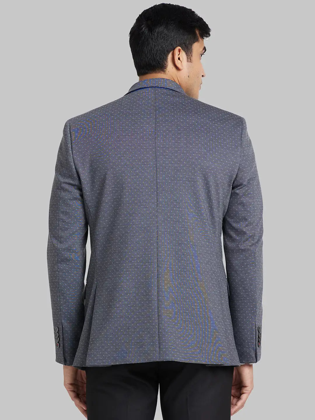 Raymond Men Blue Structure Contemporary Fit Cotton Full Sleeve Shirt