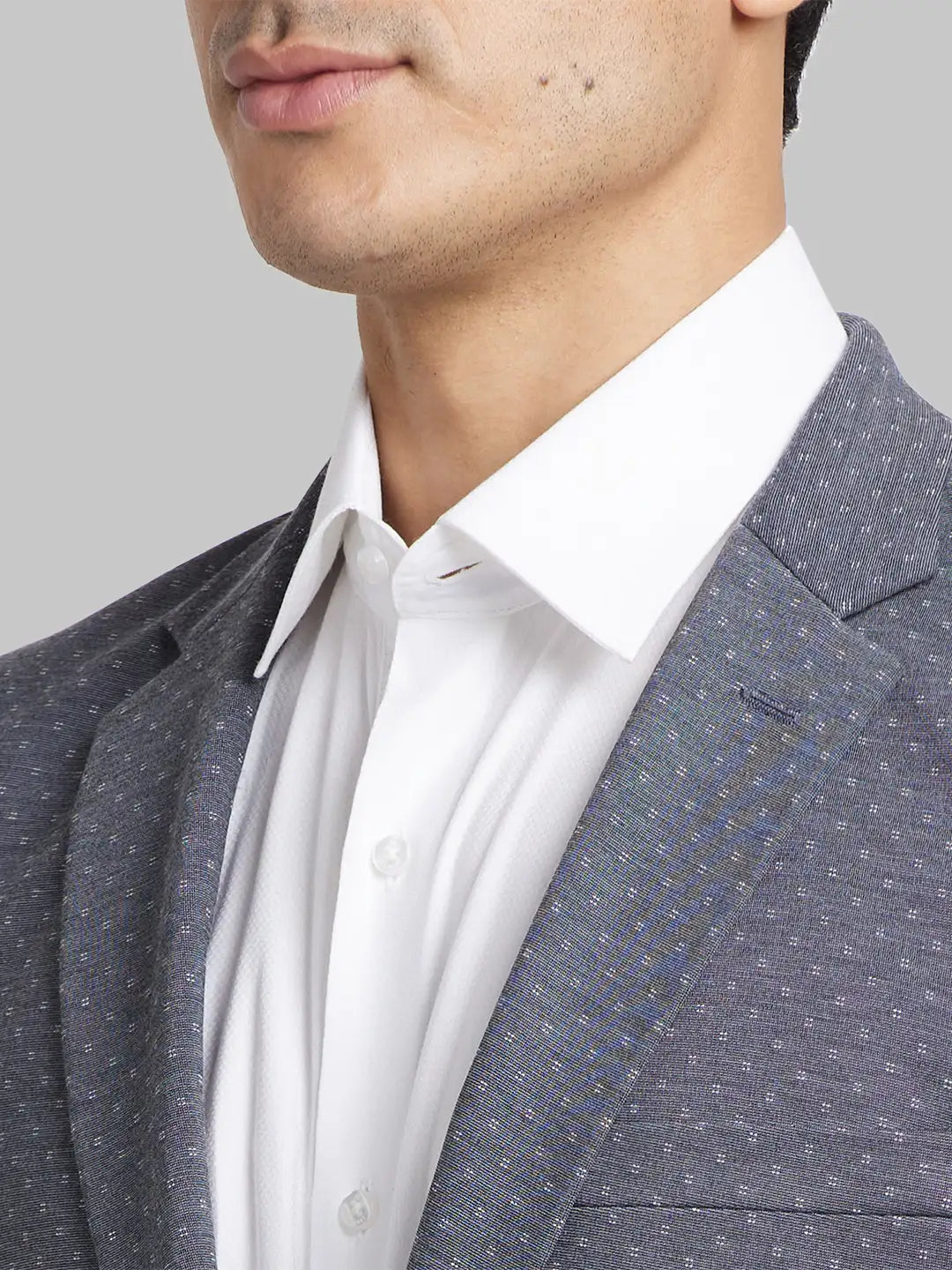 Raymond Men Blue Structure Contemporary Fit Cotton Full Sleeve Shirt