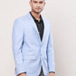 Raymond Men Blue Solid Contemporary Fit Polyester Blend Jacket