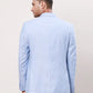Raymond Men Blue Solid Contemporary Fit Polyester Blend Jacket