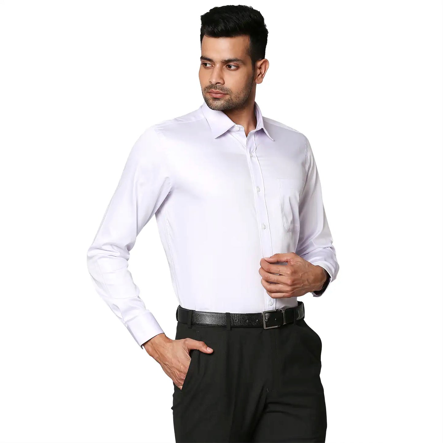 Men Regular Fit Violet Shirt