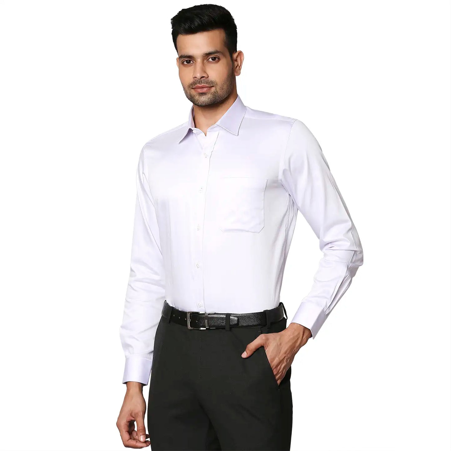 Men Regular Fit Violet Shirt