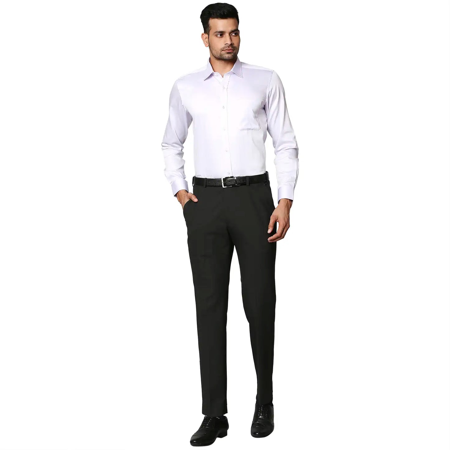Men Regular Fit Violet Shirt