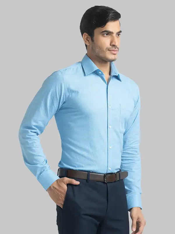 Men Slim Fit Blue Shirt