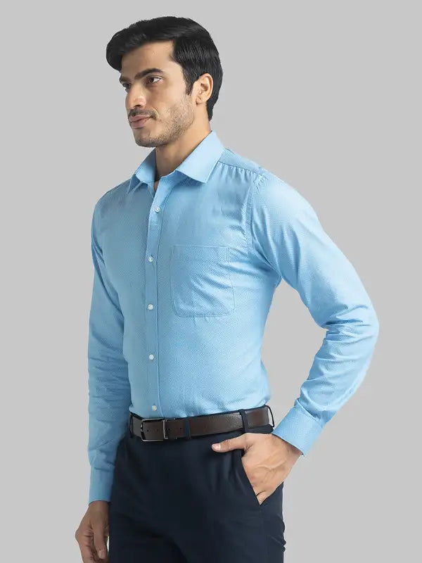 Men Slim Fit Blue Shirt