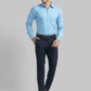 Men Slim Fit Blue Shirt